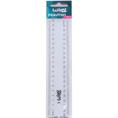Pravítko 20 cm transparent – Zboží Dáma