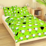 Dadka povlečení Stádo Oveček zelené 90 x 130 cm 45 x 60 cm – Zboží Mobilmania