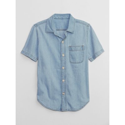 Gap V SS CHAMBRAY Chlapecká košile světle modrá – Zboží Dáma