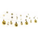 Emos DCGW11 20 LED Girlanda zlaté koule s hvězdami teplá bílá 1,9 cm – Hledejceny.cz