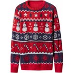 esmara Men pánský vánoční svetr s LED efektem a hudbou červená – Zboží Mobilmania