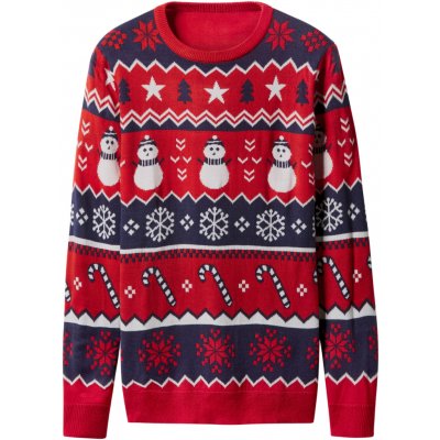 esmara Men pánský vánoční svetr s LED efektem a hudbou červená – Zboží Mobilmania