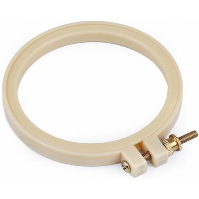 Vyšívací kruh plastový Ø8,5 cm béžová světlá – Sleviste.cz