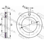 Permaglide PAW 28 P10 axiální kluzný kroužek, ocel-PTFE