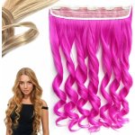 Girlshow Clip in pás vlasů vlnité lokny 55 cm odstín Rose Pink – Hledejceny.cz