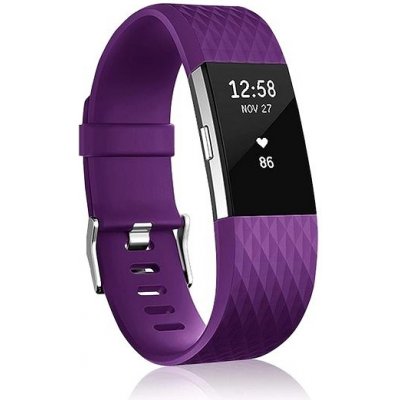 BStrap Silicone Diamond pro Fitbit Charge 2 purple, velikost S STRFB0262 – Zbozi.Blesk.cz