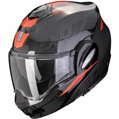 SCORPION helma výklopná (čelist dozadu) EXO-TECH CARBON ROVER BK-RED barva černá/červená velikost XL – Hledejceny.cz
