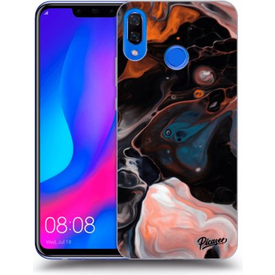 Pouzdro Picasee silikonové Huawei Nova 3 - Cream černé