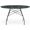 Jídelní stůl Glossy Marble finish kulatý 130 cm černá zelená Kartell