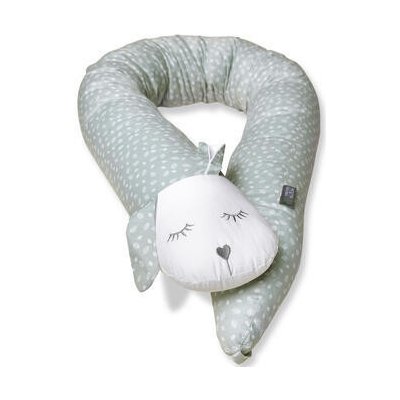 VINTER & BLOOM Kojící polštář a mantinel Nordic Leaf mild green – Zboží Dáma