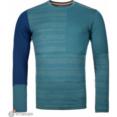 Ortovox pánské merino triko 185 Rock'N'Wool Long Sleeve pacific green – Zboží Mobilmania