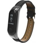 Xiaomi Mi Band 3/4 Kožený Correa náhradní náramek, řemínek Černá MBSCZ-4KCCE – Zboží Živě