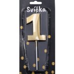 Wiky Párty svíčka číslo 1 zlatá – Sleviste.cz