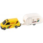 Teddies Auto s mini karavanem kov/plast 14cm na volný chod v krabičce 19x7x4,5cm – Hledejceny.cz