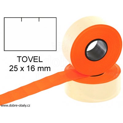 Cenové etikety 25x16mm, červené TOVEL – Zbozi.Blesk.cz