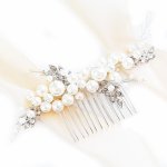 Jemný svatební hřebík s perlami a lístky – Hledejceny.cz