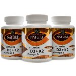 GoldenNature Vitamín D3 2000 + K2 MK7 + Omega 3 300 kapslí – Hledejceny.cz