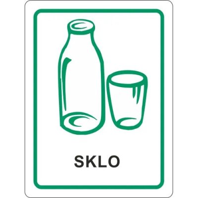 SKLO - Nádoba na tříděný odpad - Samolepka na popelnice – Sleviste.cz