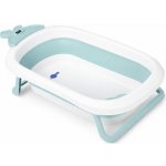 Ricokids Skládací vanička pro děti kojence s teploměrem a vložkou bílo modrá – Zboží Dáma