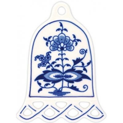 Cibulák vánoční ozdoba zvonek 10,5 cm originální cibulákový porcelán Dubí cibulový vzor 10379 – Hledejceny.cz