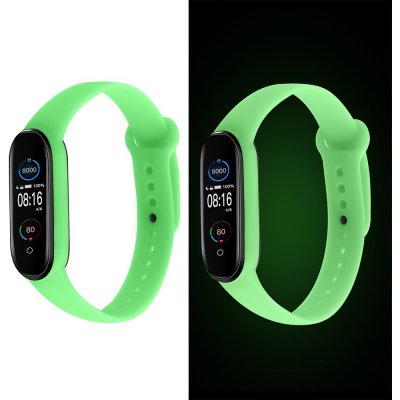 Xiaomi Mi Band 5/6 svítící náhradní náramek Zelená MBSCZ-5SV01 – Zboží Mobilmania