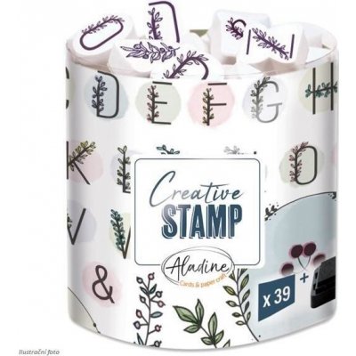 Aladine Razítka Creative Stamps květinová abeceda a věnečky