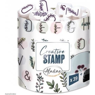 Aladine Razítka Creative Stamps květinová abeceda a věnečky – Zboží Mobilmania