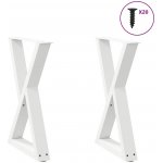 Omaxi 958861 Nohy k jídelnímu stolu 2 ks bílé 60 x 72-73,3 cm ocelové – Hledejceny.cz