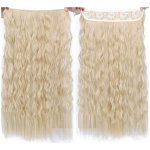 Vlasy clip in 130 g - blond vlasové příčesky vlnité 55 cm – Hledejceny.cz