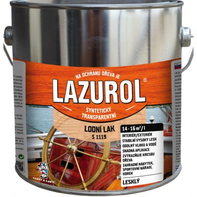 Lazurol S1119 lodní lak 2,5 l bezbarvý lesk – Zbozi.Blesk.cz