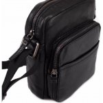 Segali pánská kožená crossbody taška 29413 Black – Sleviste.cz