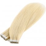 Vlasové PU pásky Tape in na prodlužování vlasů 40cm 613 nejsvětlejší blond – Zboží Mobilmania