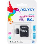 ADATA Pro microSDXC 64 GB UHS-I AUSDX64GUICL10-RA1 – Zboží Živě