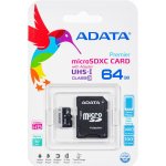 ADATA Pro microSDXC 64 GB UHS-I AUSDX64GUICL10-RA1 – Zboží Mobilmania