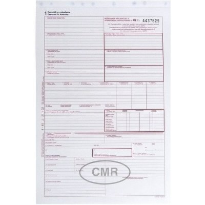 MSK 960 CMR mezinárodní nákladní list propisující – Zboží Živě