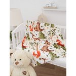 MKLuzkoviny.cz Dětská deka do postýlky mikroplyš Exclusive Lesní zvířátka 80x100 – Sleviste.cz