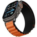 Spigen Fabric Band (hook) Apple Watch 49mm/46mm/45mm/44mm Black Orange AMP10145 – Zboží Živě