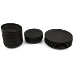 Hermia Porcelánová jídelní sada talířů BLACKIE černá 18 ks – Zboží Dáma