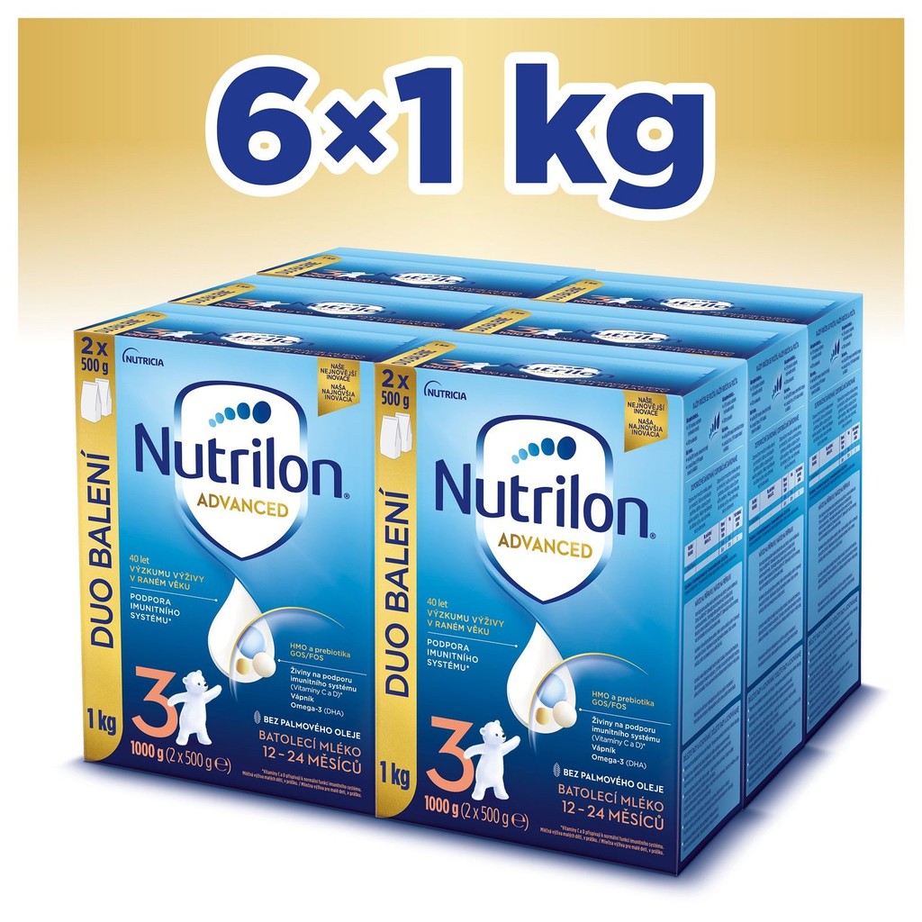 Nutrilon 3 Advanced DUO balení 6 x 1 kg od 1 898 Kč - Heureka.cz