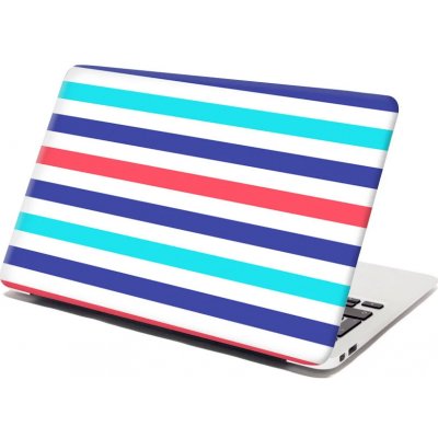 Sablio Samolepka na notebook Barevné veselé pruhy - 29x20 cm – Zboží Živě