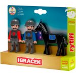 EFKO Igráček Trio Dva rytíři a černý kůň – Zboží Dáma