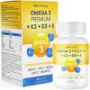 Doplněk stravy na srdce, žílu, krevní oběh MOVit Omega 3 Premium+K2+D3+E 90 tobolek