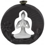 Ancient Wisdom Keramický stojan na Backflow vonné kužely Jóginka 11 cm – Zboží Dáma