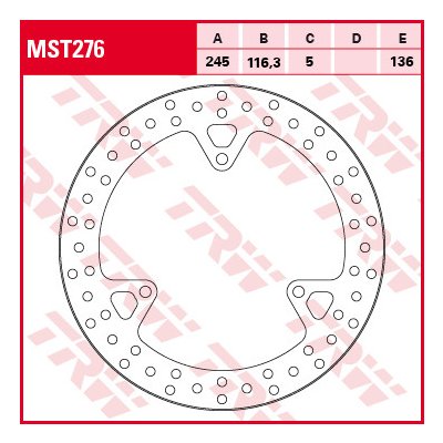 Zadní brzdový kotouč TRW, Yamaha X-Max 125, 250 MST276