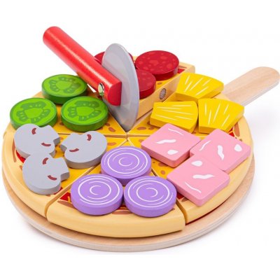 Bigjigs Toys krájecí dřevěná pizza – Hledejceny.cz