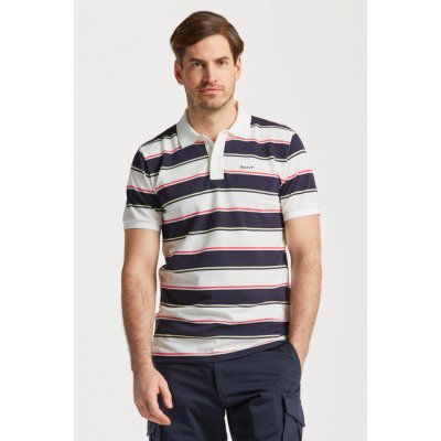 Gant polokošile MULTI STRIPE SS PIQUE bílá – Zboží Mobilmania