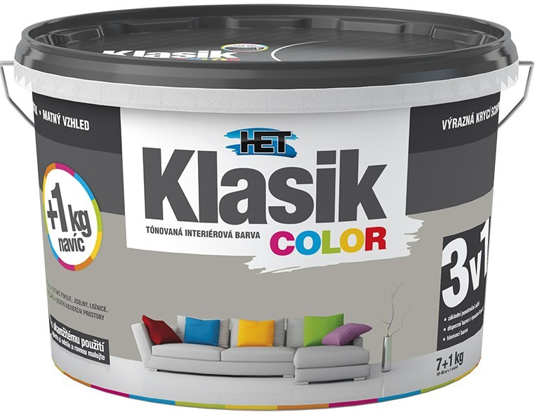 Het Klasik Color 0147 šedý 7 + 1kg