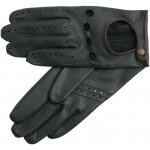 Špongr Dámské kožené řidičské rukavice KIARA tmavě zelené s hnědým lemováním – Sleviste.cz