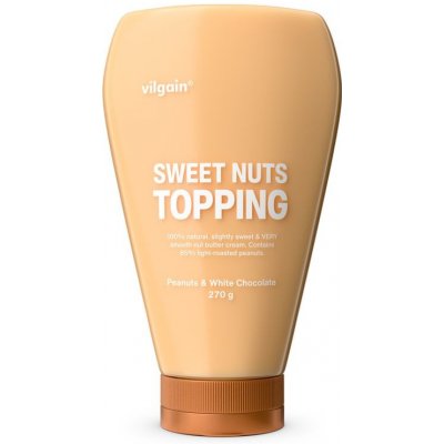 Vilgain Sweet Nuts Topping Arašídy s bílou čokoládou 270 g – Zboží Dáma