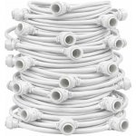 DECOLED Easy Fix světelná girlanda venkovní 10 m pro 10 žárovek E27, bílý kabel IP67, prodlužovací, bez žárovek – Zbozi.Blesk.cz